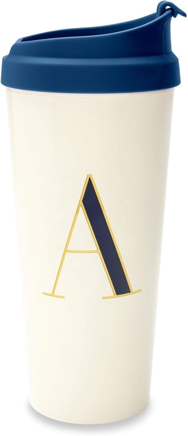 Kate Spade New York Women's Initial Thermal Travel Mug Tumbler, 16 Ounces | Amazon (US)