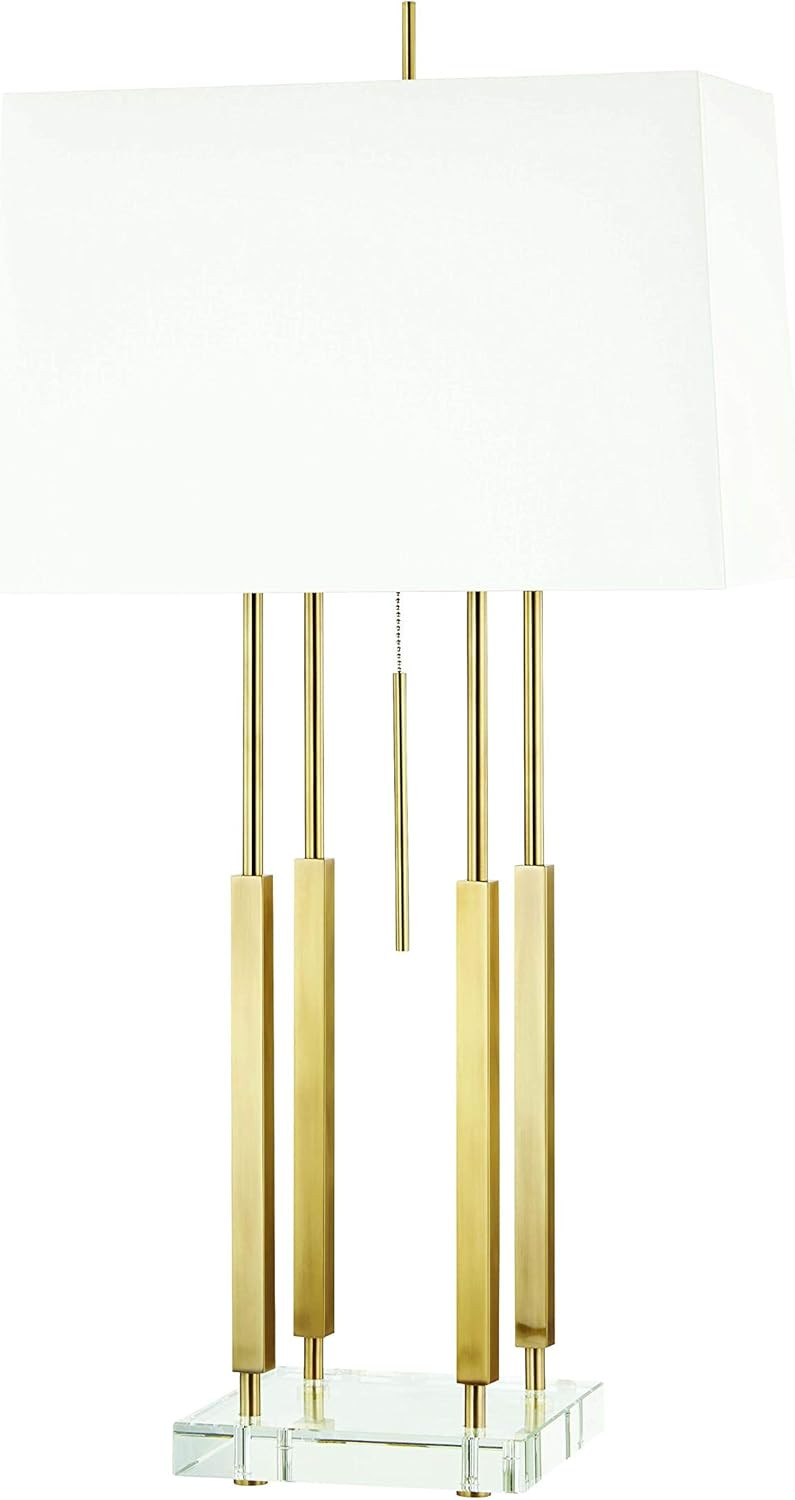 Hudson Valley Lighting L1057-AGB Rhinebeck 1-Light Table Lamp, Aged Brass Finish | Amazon (US)