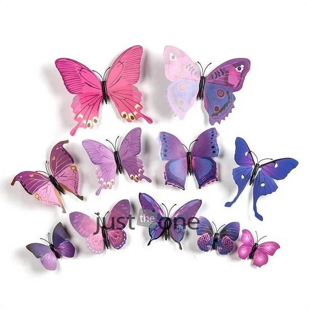 12pcs 3D Wall Sticker Butterfly Home Decor Room Decoration Stickers HFON | Walmart (US)