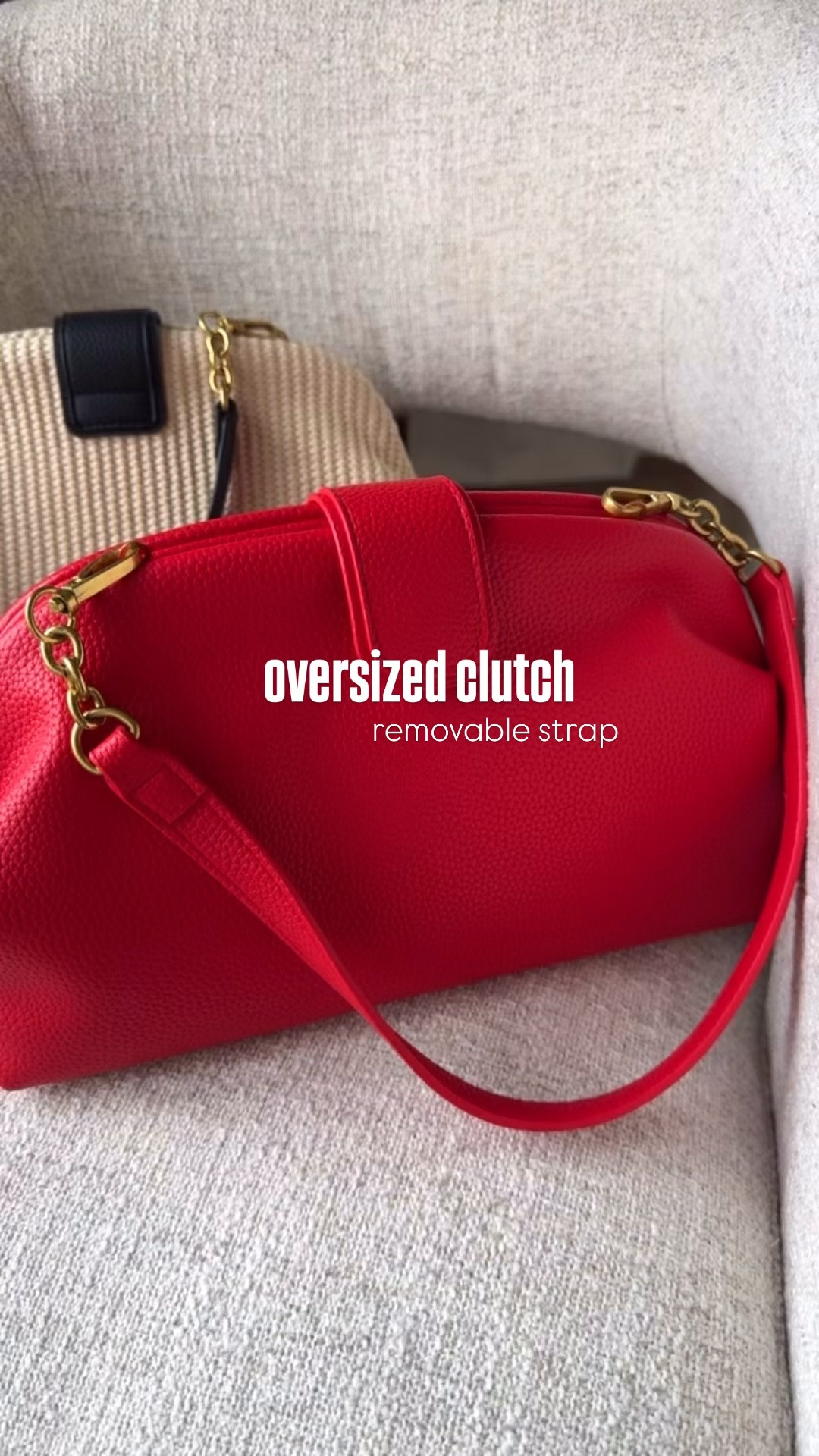 Which would you choose!?
Red or raffia?? 
Love the oversized style. Strap is removable  

#LTKSeasonal