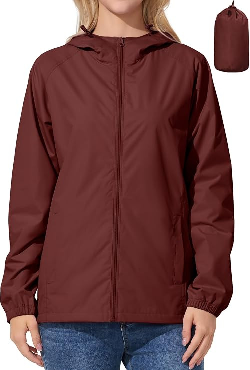 UIQUR Womens Raincoat Waterproof Lightweight Packable Rain Jacket | Amazon (US)