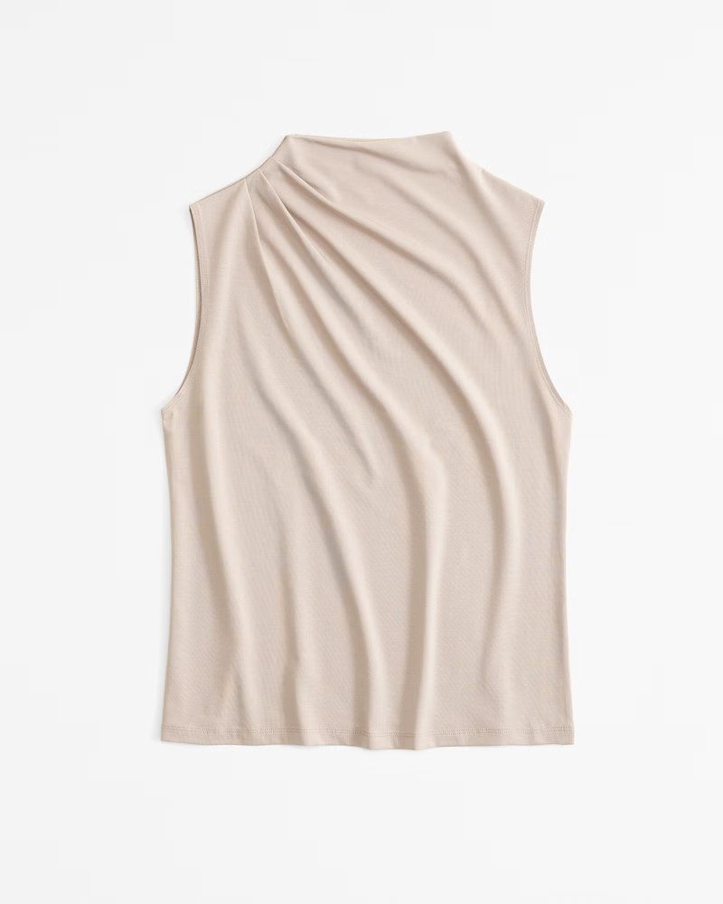 Sleeveless Grown-On Mockneck Top | Abercrombie & Fitch (US)