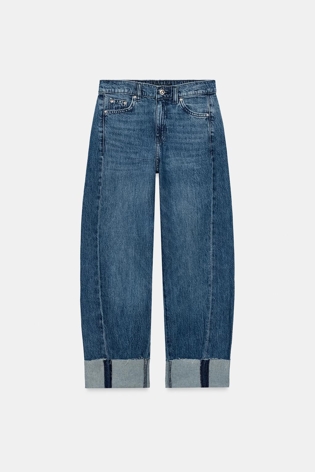 Z1975 MID-RISE BAGGY CUFFED JEANS | Zara US