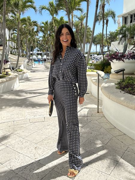 Love a matching set! On my way to The Kitchen brunch with my co-hosts. This set is so versatile bc top and pants can be worn as separates, or dressed up together like this, or wear the top untucked and with flats for more relaxed look 😎 Great vacation outfit or work outfitt

#LTKworkwear #LTKSpringSale #LTKtravel