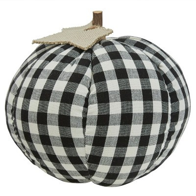 Park Designs Tall Black And Cream Check Pumpkin | Target