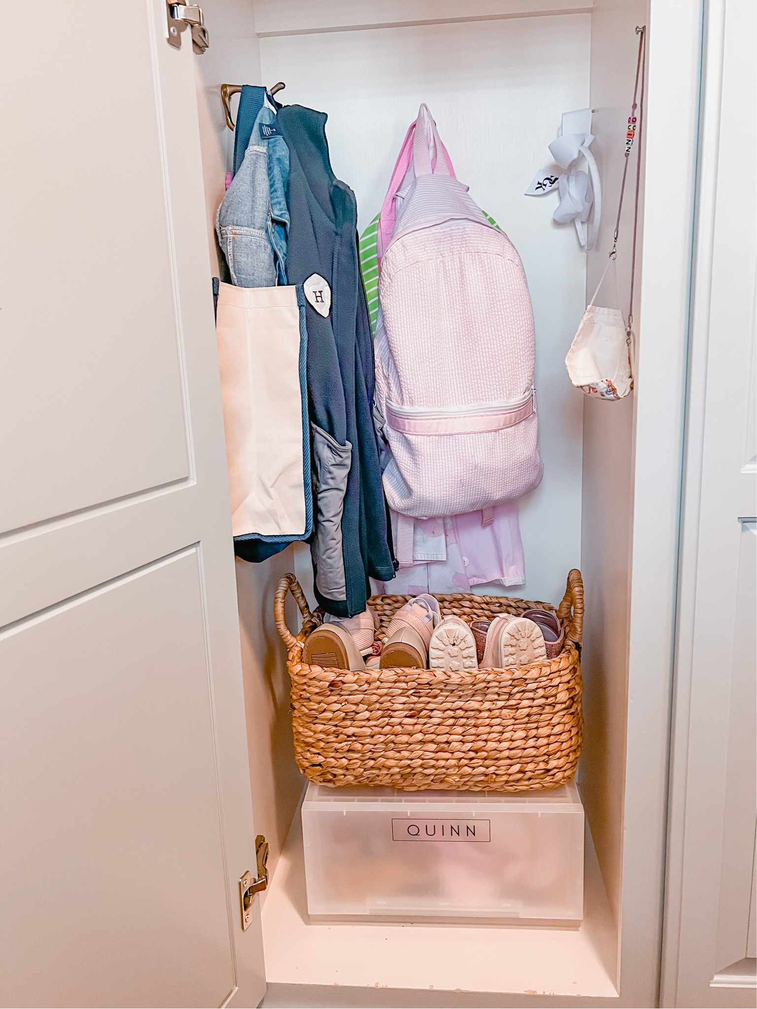 Loving these organized drop zone cubbies!✨ Adding a basket for shoes + a drawer for winter gear keeps everything contained and easy for kids to manage!

#LTKkids #LTKfamily #LTKhome