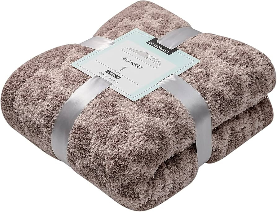 Amazon.com: bearberry Fuzzy Leopard Knitted Throw Blanket Soft Cozy Warm Microfiber Blanket for C... | Amazon (US)