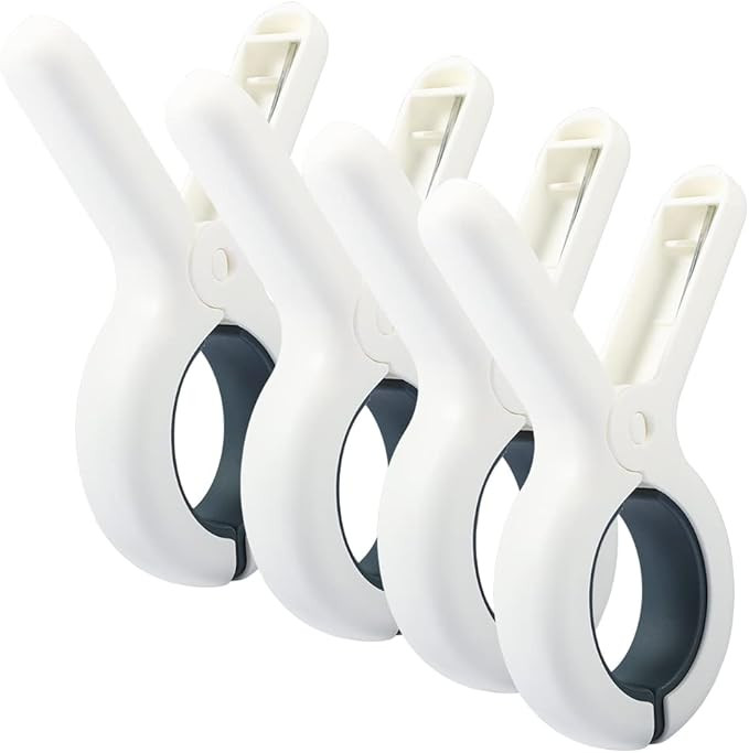 PAMISO Beach Towel Clip, 4 PCS Large Cloth Pins, Quilt Drying Clip, Plastic Clothespins, Strong G... | Amazon (US)