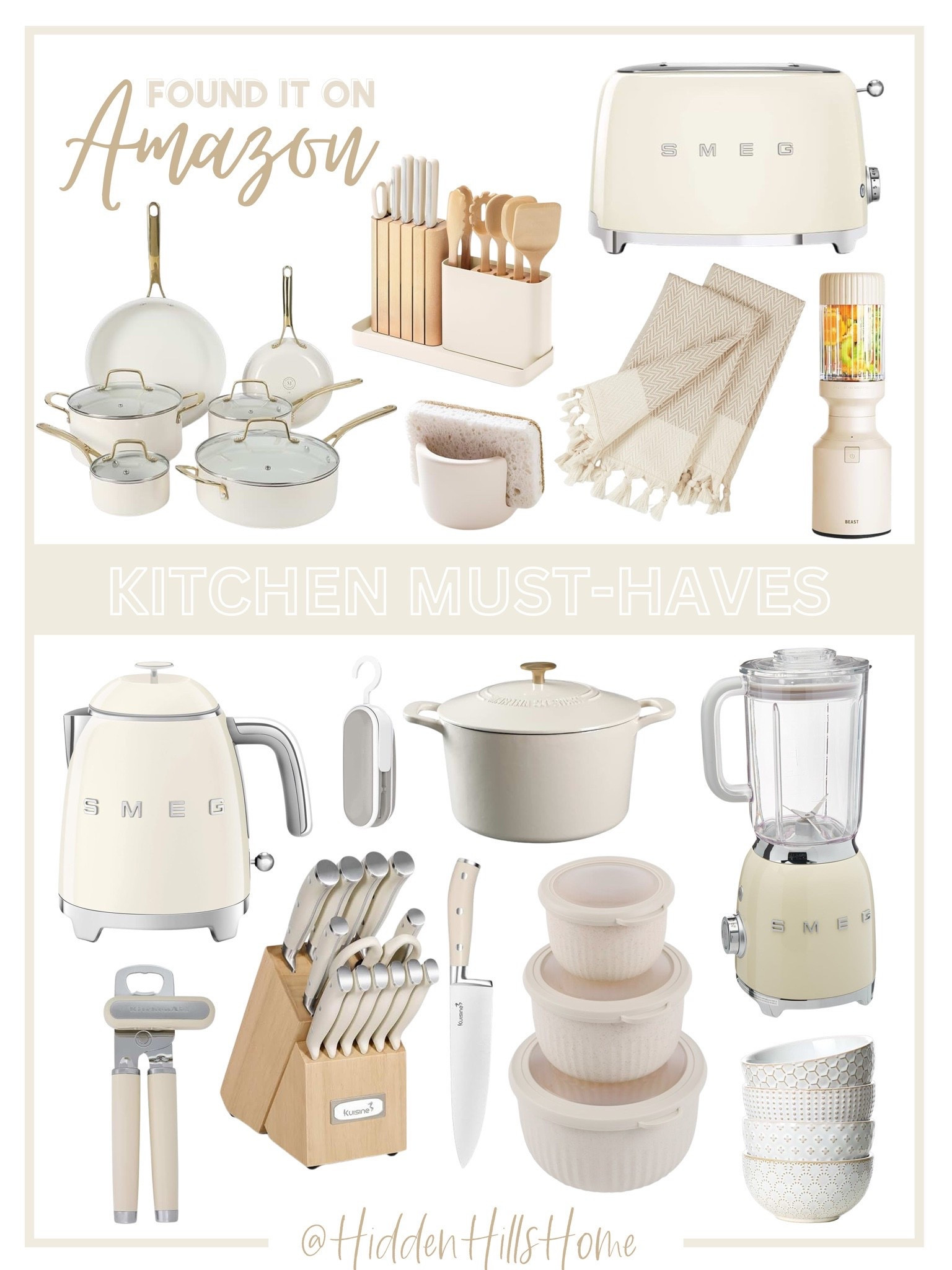 Neutral kitchen decor from Amazon! Amazon kitchen must haves, aesthetic blender, neutral cookware, smeg #amazon #kitchen

#LTKHome #LTKSaleAlert