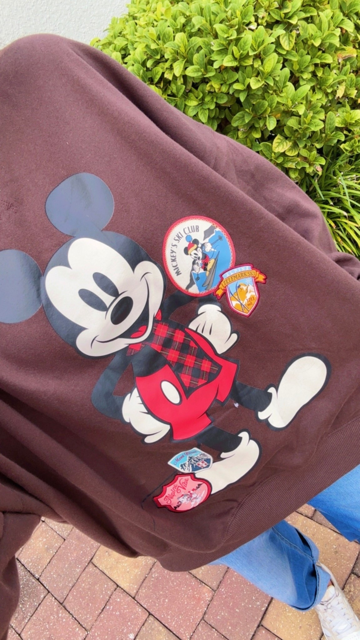 Chocolate brown Mickey ski winter comfy sweatshirt from target🤎 ootd, comfy outfit, Disney style, Disney Inspo, Disney ideas #disney 

#LTKSeasonal #LTKHoliday #LTKootd