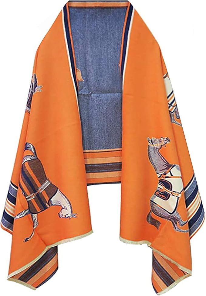 EXTREE Scarfs for Women Pashmina Silky Shawl Wrap for Evening Dressing Horse Scarf Blanket Open F... | Amazon (US)