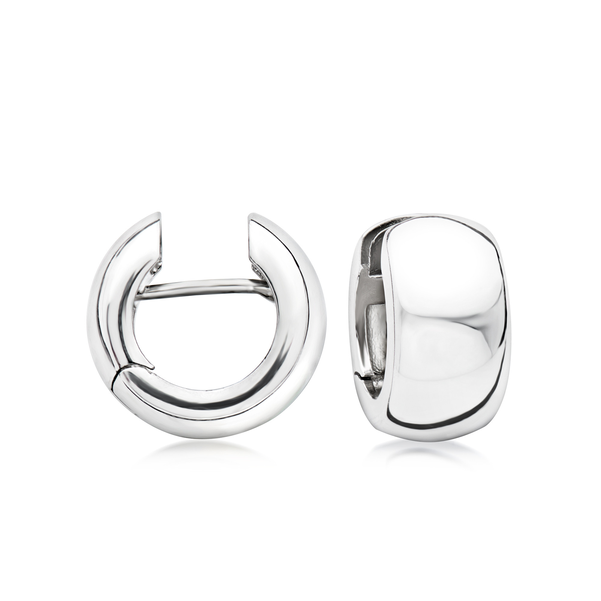 Italian Sterling Silver Huggie Hoop Earrings. 3/8" | Ross-Simons