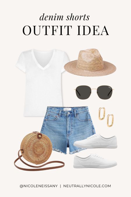 Cute casual jean/denim shorts outfit idea

// cute denim shorts outfit idea, cute jean shorts outfit, denim shorts outfit summer, jean shorts outfit summer, mom shorts outfit, summer shorts outfits, summer outfit, summer outfits, summer fashion 2024, casual summer outfit, travel outfit, vacation outfit, errands outfit, brunch outfit, t-shirt, basic tee, straw fedora hat, white canvas sneakers, sneaker trends, summer bag, round rattan bag, round sunglasses, gold square hoop earrings, Abercrombie, Amazon fashion, Amazon finds, neutral outfit, neutral fashion, neutral style, Nicole Neissany, Neutrally Nicole, neutrallynicole.com (5/22)

#liketkit 

#LTKSaleAlert #LTKItBag #LTKStyleTip #LTKTravel #LTKFindsUnder50 #LTKFindsUnder100 #LTKShoeCrush
