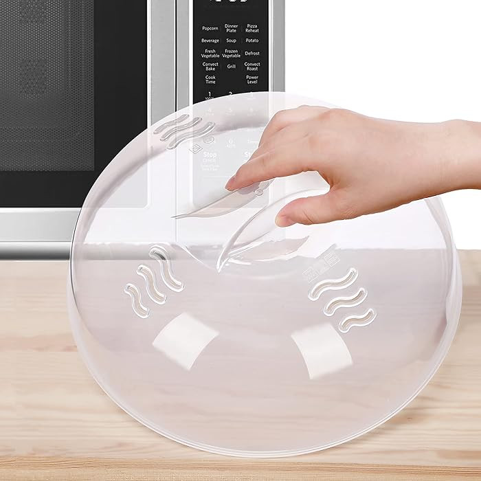 Microwave Splatter Cover for Food Large Microwave Plate Food Cover With Easy Grip Handle Anti-Spl... | Amazon (US)