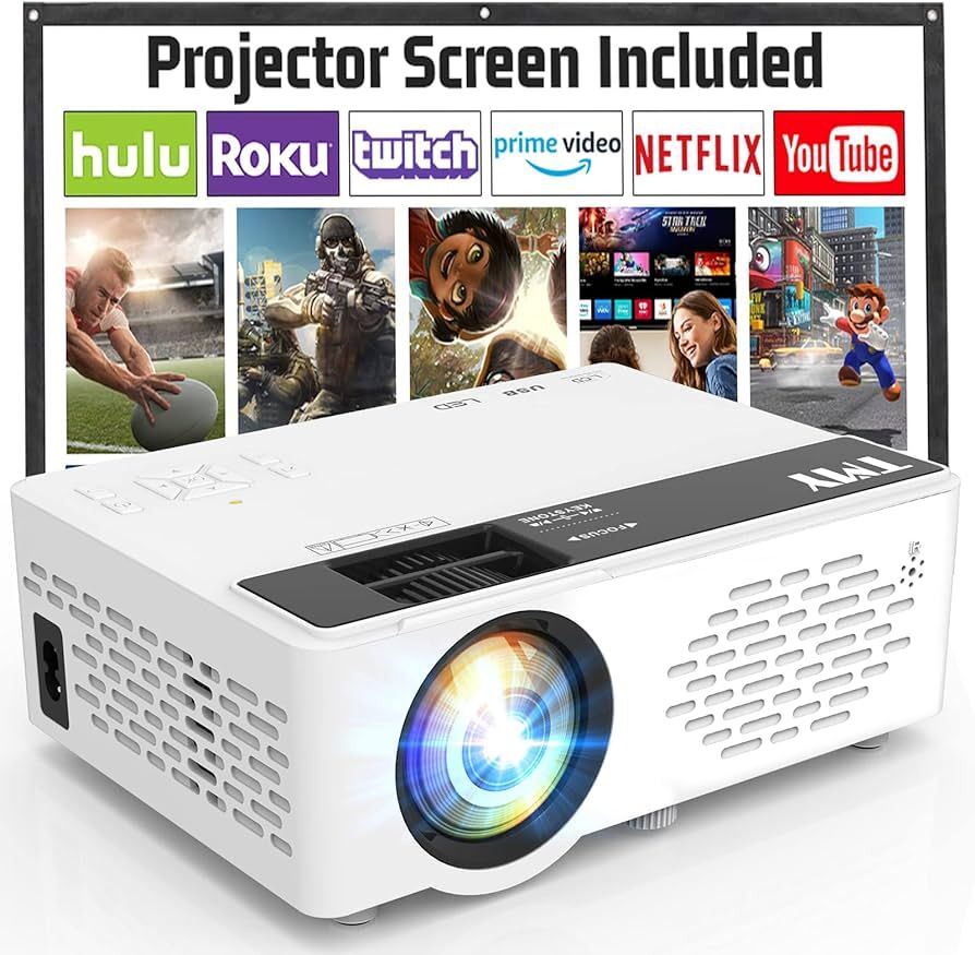 Amazon.com: TMY Mini Projector, Upgraded Bluetooth Projector with 100" Screen, 1080P Full HD Port... | Amazon (US)
