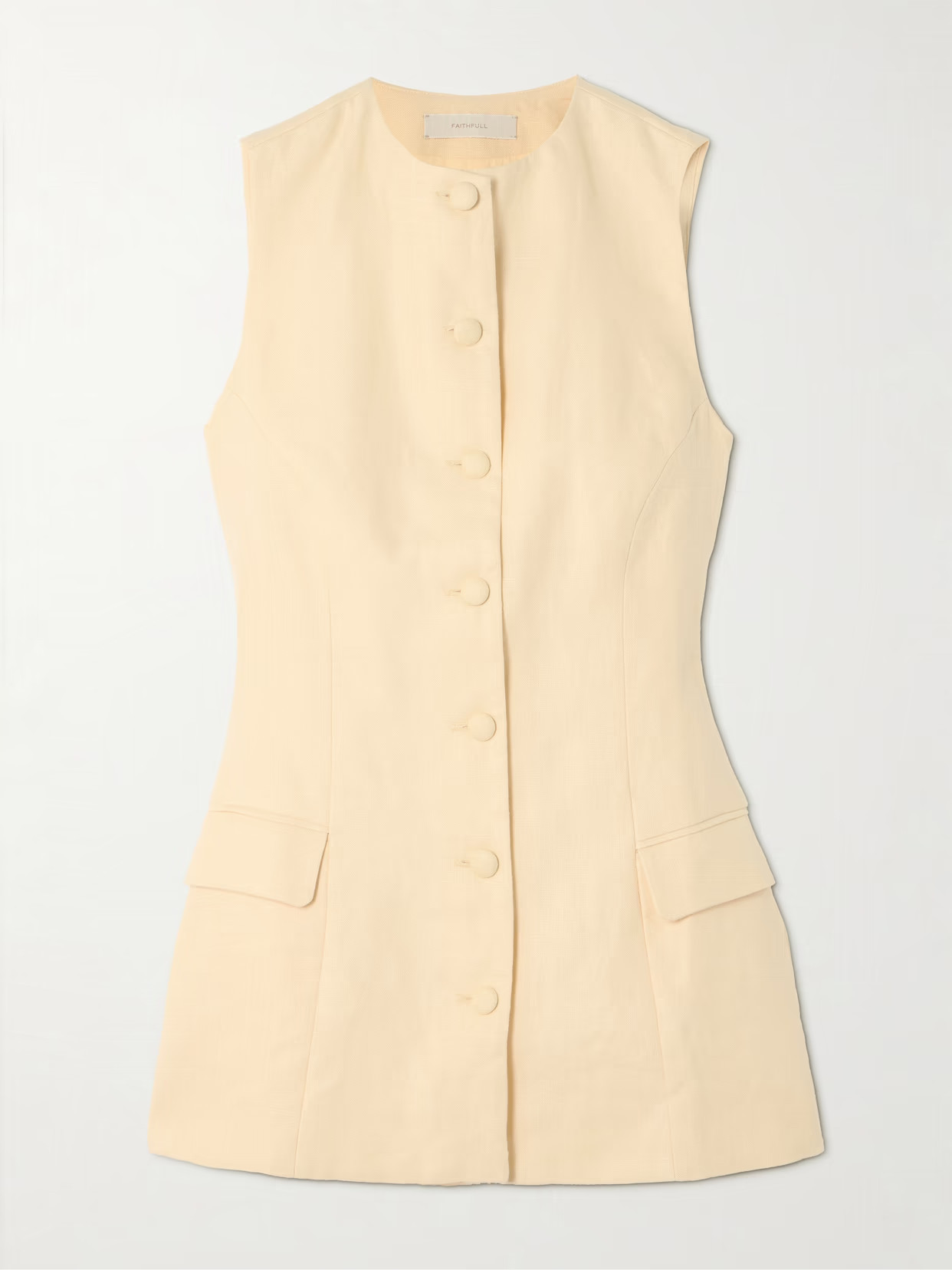 Faithfull - Jane Linen Vest - Yellow | NET-A-PORTER (US)
