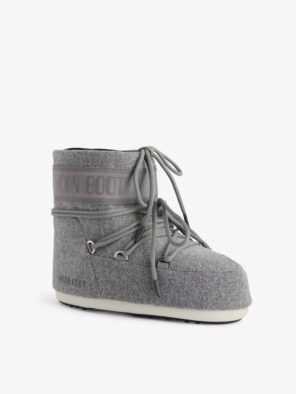 Icon Low lace-up felt snow boots | Selfridges