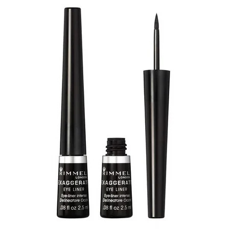 Rimmel London Scandaleyes Exaggerate Liquid Eyeliner Intense Color Long-Wearing Waterproof 001 Black 0.08Oz | Walmart (US)