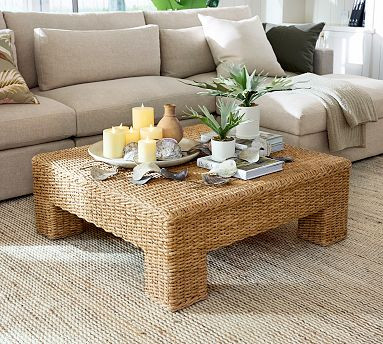 Cardiff Square Woven Coffee Table (41") | Pottery Barn (US)
