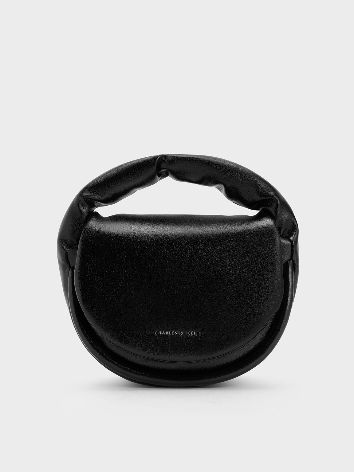 Noir Yama Padded Handle Bag | CHARLES & KEITH UK | Charles & Keith UK