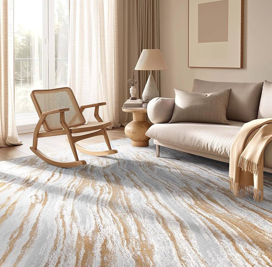 Well Woven Custom Size Rug - Berkshire Esmilson - Abstract Marble Design, Hi-Lo Texture, Stain Re... | Amazon (US)