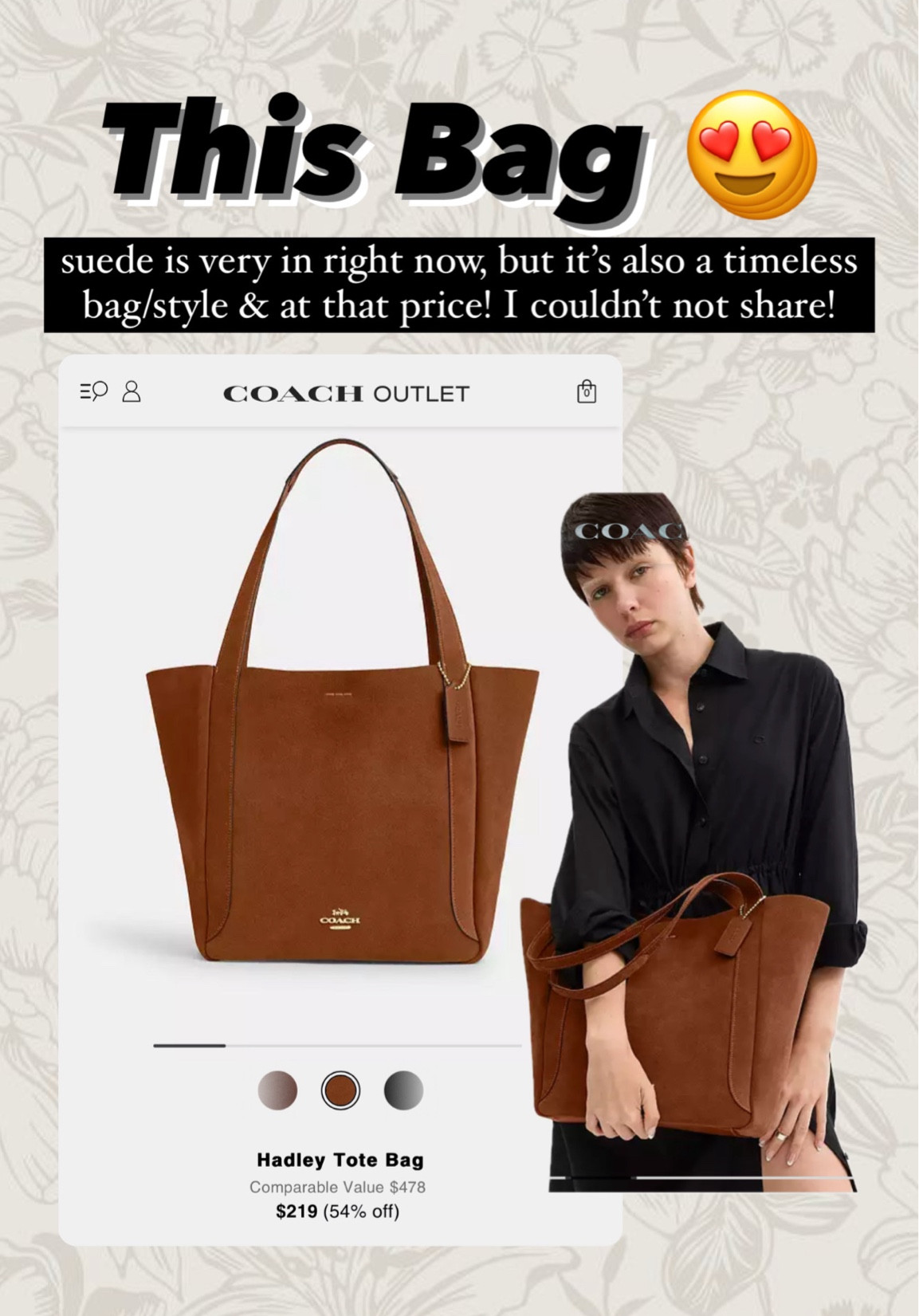 Suede coach bag over 50% off!

#LTKSaleAlert #LTKFallSale #LTKItBag