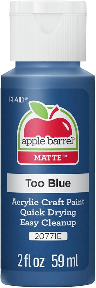 Apple Barrel Acrylic Paint in Assorted Colors (2 oz), 20771, Too Blue | Amazon (US)