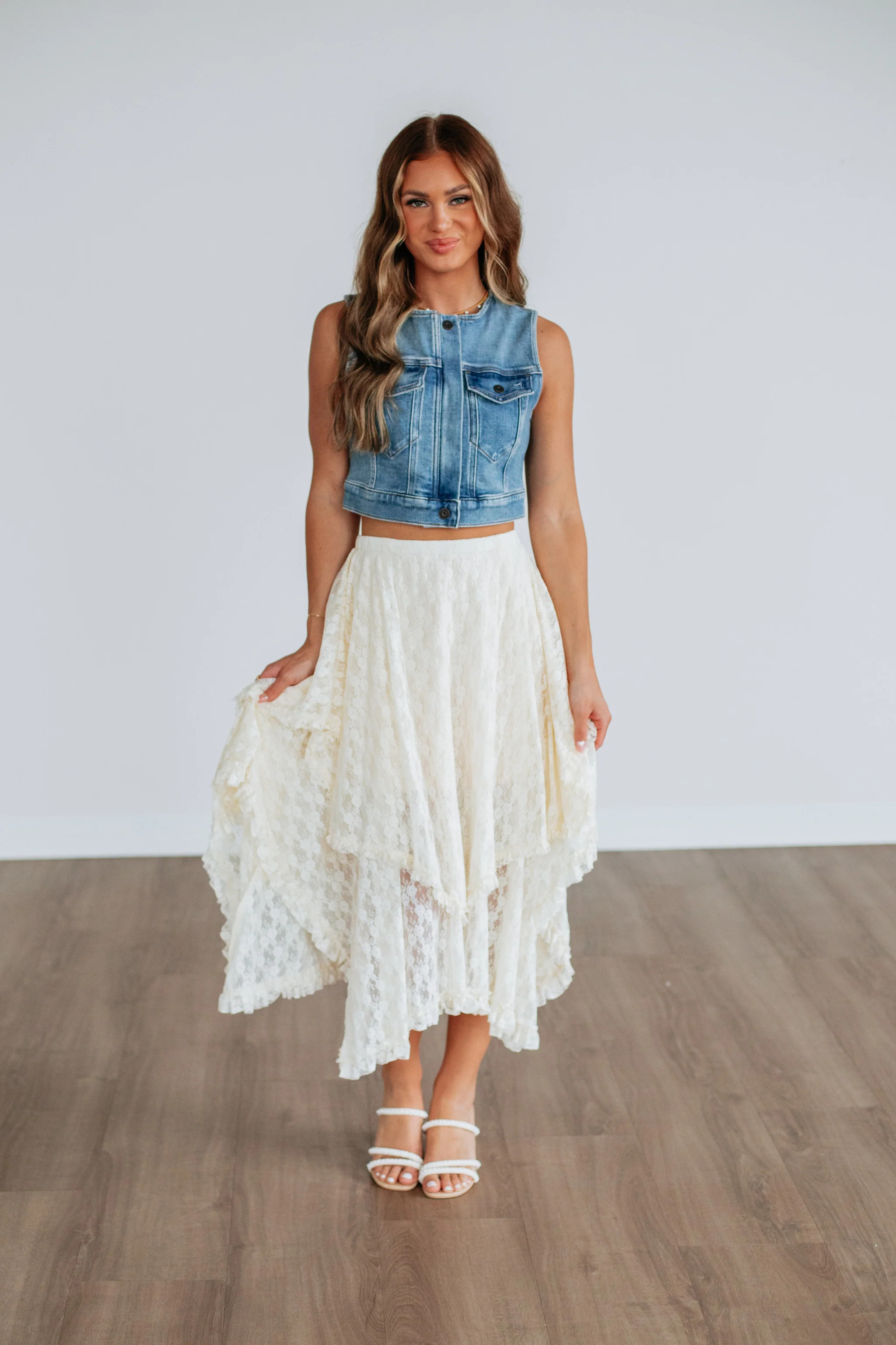 Giselle Lace Midi Skirt | Wild Oak Boutique