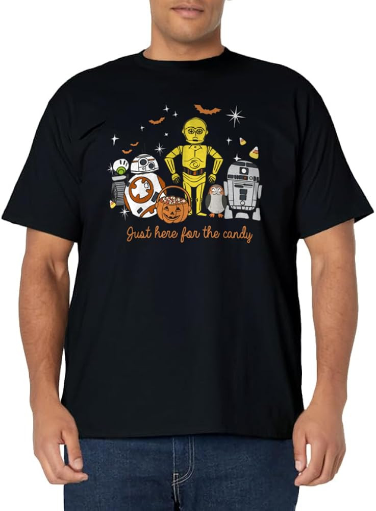 Star Wars Group Shot Halloween Here For The Candy T-Shirt | Amazon (US)