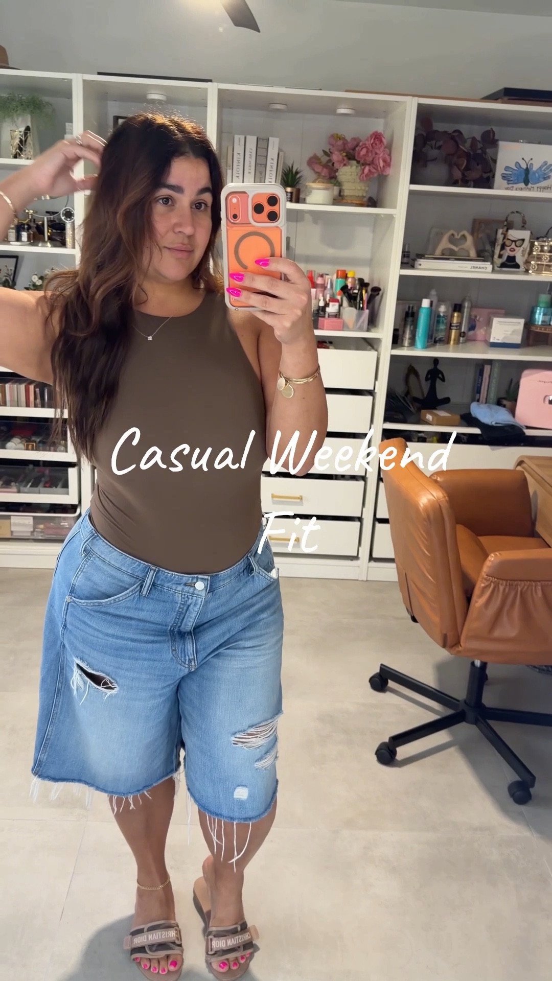 Bring style, trends and comfort together. Seriously who were we before bodysuits??? Its such an effortless pairing to any pair of jeans, shorts or bermudas how I have here. 10/10 weekend , lazy chic girl approved. 

Couldnt find the sandals but the are Dior slide sandals ❤️❤️

#LTKMidsize #LTKgrwm #LTKootd