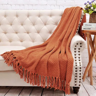 Tweed Knitted Throw Blanket | Wayfair North America