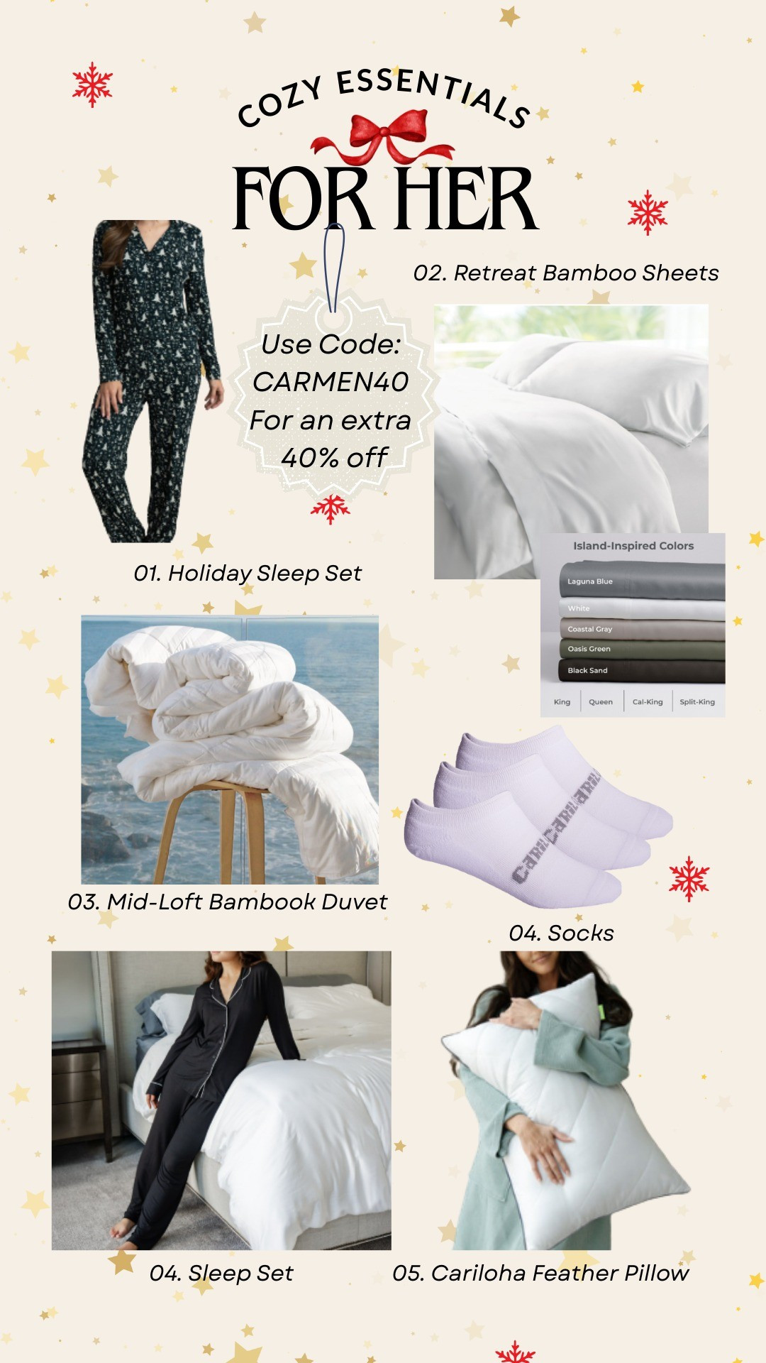 Are you looking for a gift she will truly appreciate? Think cozy… this gift guide is for you. I have linked my top @Cariloha picks that make the perfect holiday gift for her. Just think, warm, soft, and sustainable! Each pick will feel as good as it looks. She will thank you for this one.  Use code: CARMEN40 for an extra 40% of sitewide. You will thank me later!#ad #livecariloha

#LTKGiftGuide #LTKHoliday #LTKmomlife