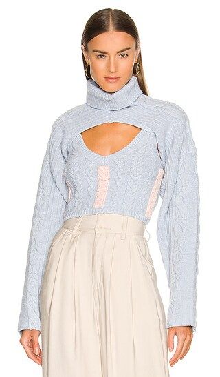 Page Layered Turtleneck Sweater in Blue | Revolve Clothing (Global)