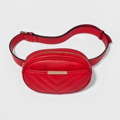 Women's Quilted Fanny Pack with Metal Bar - A New Day™ | Target