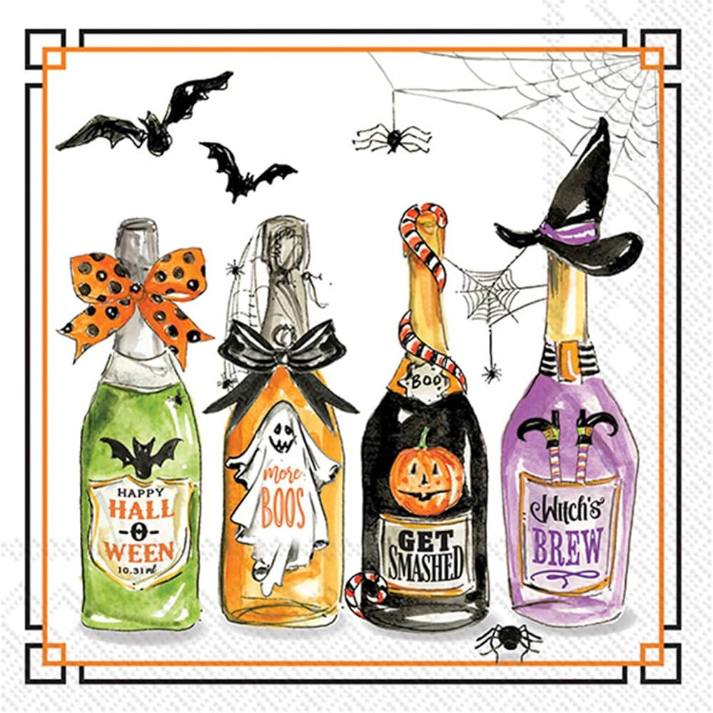 IHR Ideal Home Range Cocktail Napkins Disposable 3-Ply Paper Party Napkin Pack, 5" x 5", Hallowee... | Amazon (US)