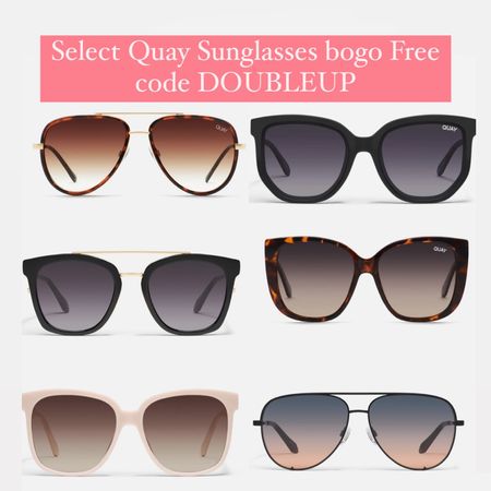 Quay sunglasses bogo free code DOUBLEUP beach, summer, vacation, sunglasses, quay 

#LTKswim #LTKsalealert #LTKtravel