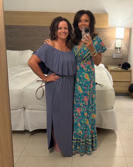 Mirror selfie with my sister in  Jamaica. Maxi dresses make getting ready so easy when you’re on vacation. 
kimbentley, spring dress, vacation outfit, resort wear, Spring outfitt

#LTKfindsunder50 #LTKFestival #LTKtravel
