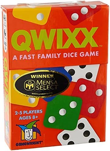 Gamewright Qwixx - A Fast Family Dice Game Multi-colored, 5" | Amazon (US)