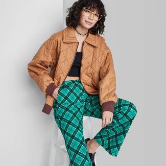 Women's Woven Quilted Bomber Jacket - Wild Fable™ | Target