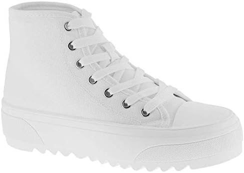 ILLUDE Women's Canvas Shoes Casual Sneakers Low Top High Top Lace Up Fashion Comfortable Walking ... | Amazon (US)