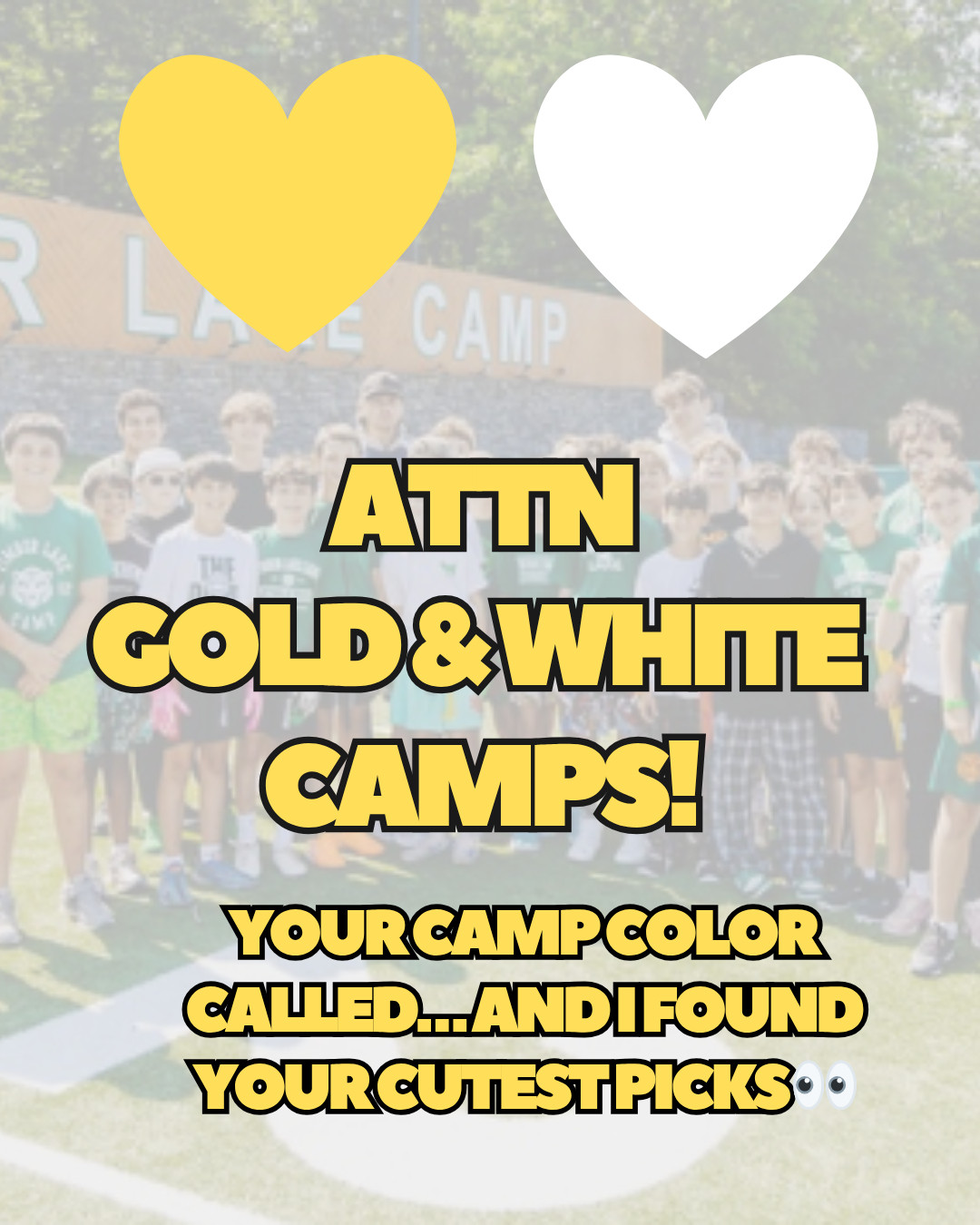 YELLOW CAMP MOMS 💛
I didn't forget about you! 


I rounded up some of my favorite gold and white camp finds because somehow the GOOD stuff always disappears first 😅

I found for boys and girls, women's and men's sizes.

#sleepawaycamp #campgear #campmom #amazon #walmart 

 