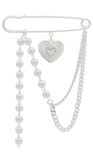 Locket Brooch in Silver | Revolve Clothing (Global)