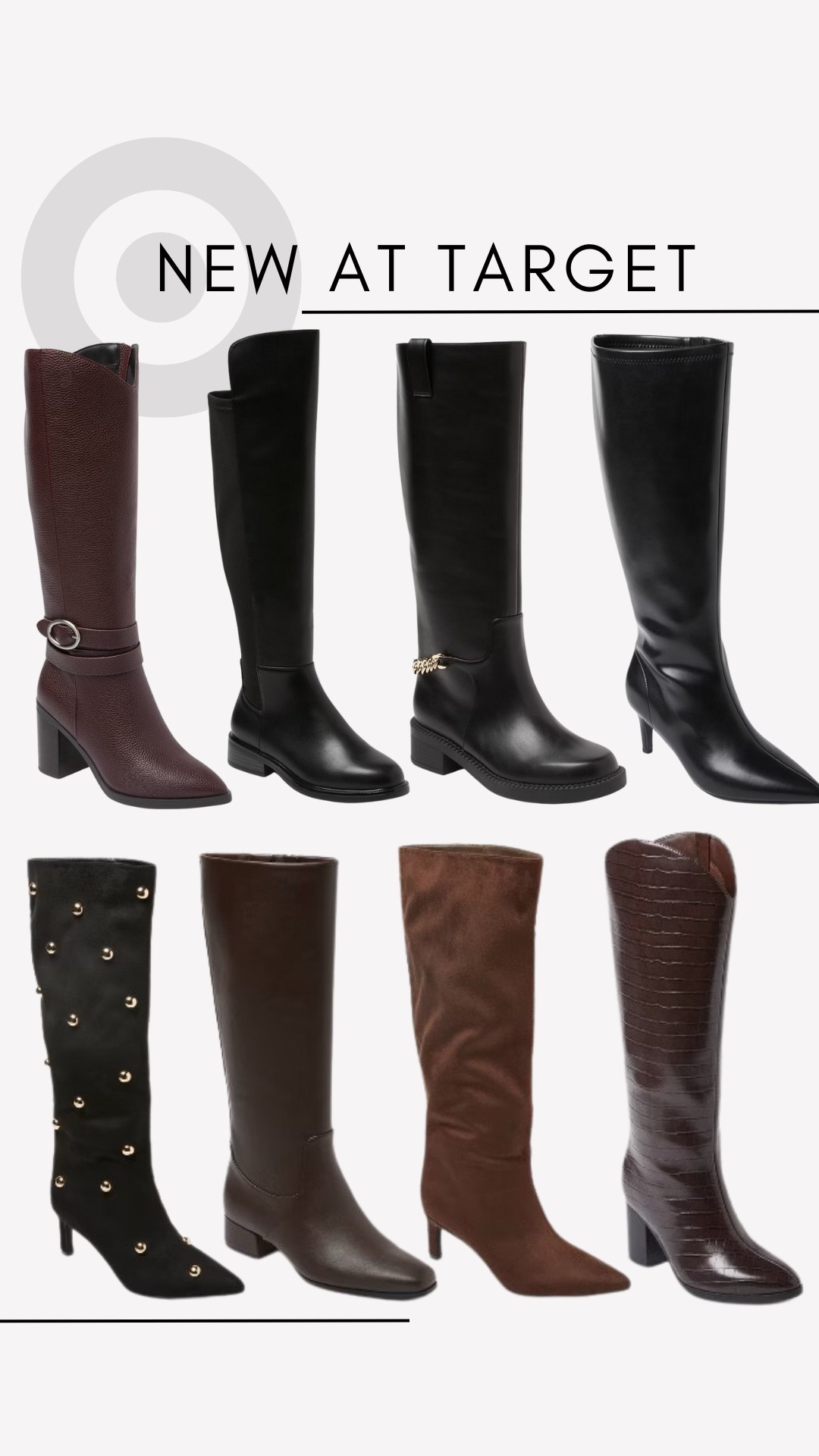 Tall boots at Target 

#LTKShoeCrush #LTKSeasonal #LTKFindsUnder50