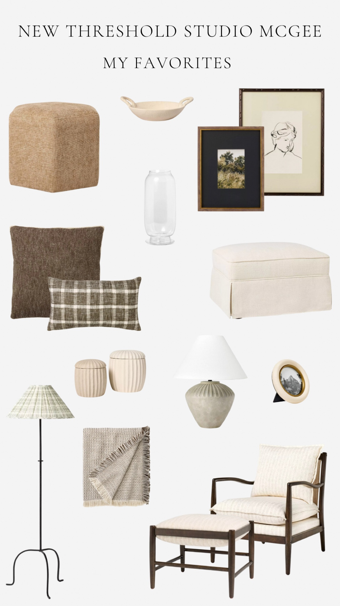 New Threshold with Studio McGee collection at Target available now.

Home decor. Decorative pillow. Wall art. Accent chair. Floor lamp. Table lamp. Affordable home. Studio McGee. Throw blanket. Canister. Ottoman.

#LTKHome
