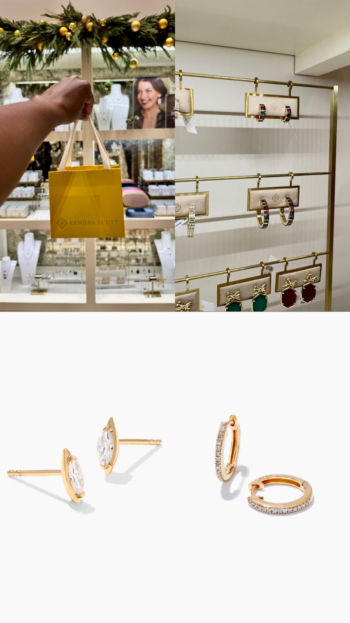 My recent Kendra Scott shopping trip to check out their holiday collection. I love this lab grown diamond studs, gold huggies, and festive hoops! 

Gold earring hoops
Ear stack 

#LTKHoliday #LTKGiftGuide