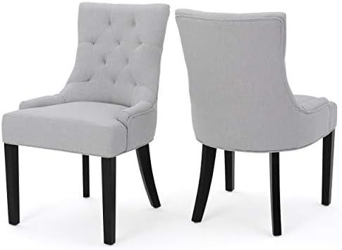 Christopher Knight Home Hayden Fabric Dining Chairs, 2-Pcs Set, Light Grey | Amazon (US)
