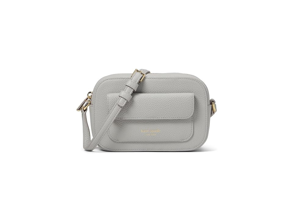 Kate Spade New York Ava Pebbled Leather Crossbody Women's Handbags Platinum Grey | Zappos