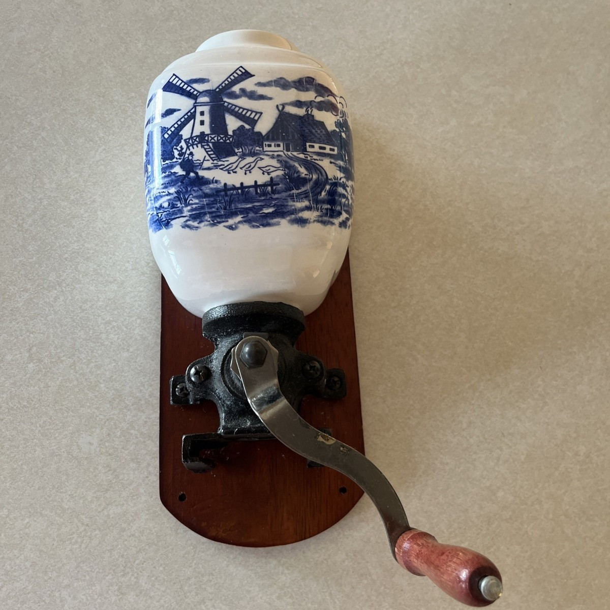 Vintage Windmill Delft Wall Coffee Grinder | eBay US