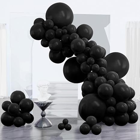 PartyWoo Black Balloons 152pcs Different Sizes of 18 12 10 5 Inch | Balloons for Baby Shower Birt... | Amazon (US)