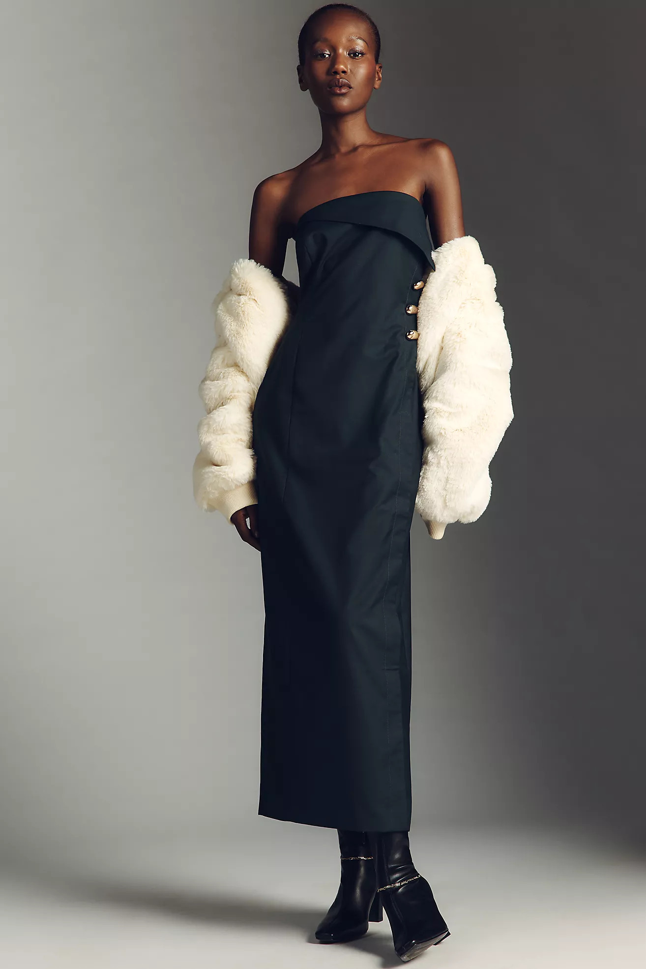 4th & Reckless Margot Strapless Midi Dress | Anthropologie (US)